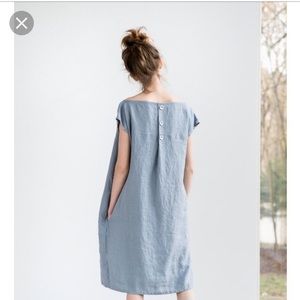 SOLD. Not perfect linen washed linen dress